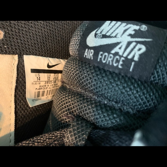 Nike Air Force 1 size 14 silver and black - Picture 3 of 10